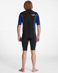 billabong, 2/2mm Absolute Short Sleeve Back Zip Springsuit, DARK ROYAL (dar) 2/2mm Absolute - Short Sleeve Back Zip Springsuit for Men ABYW500117