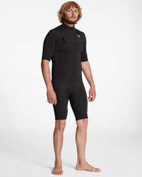3 2/2mm Absolute - Kurzärmliger Chest-Zip-Springsuit für Männer Schwarz ABYW500118 Billabong