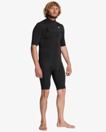 4 2/2mm Absolute - Kurzärmliger Chest-Zip-Springsuit für Männer Schwarz ABYW500118 Billabong