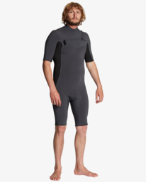 3 2/2mm Absolute - Short Sleeve Chest Zip Springsuit for Men  ABYW500118 Billabong