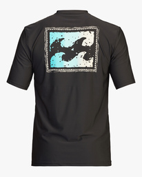 1 Crayon Wave Loose Fit Short Sleeve Rashguard Black ABYWR00122 Billabong