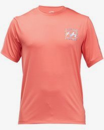 1 Crayon Wave Loose Fit UPF 50+ Short Sleeve Surf Tee Orange ABYWR00129 Billabong