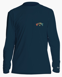 2 Arch Wave Loose Fit UPF 50+ Long Sleeve Surf Tee Blue ABYWR00136 Billabong