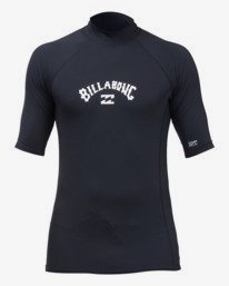 1 Arch Wave Performance Fit UPF 50+ Short Sleeve Rashguard Black ABYWR00141 Billabong