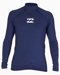 0 All Day Wave Performance Fit UPF 50+ Long Sleeve Rashguard Blue ABYWR00146 Billabong