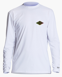 0 Crayon Wave UPF 50 Long Sleeve Surf Tee White ABYWR00170 Billabong