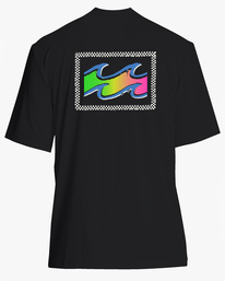 billabong, Crayon Wave T-shirt de surf à manches courtes pour Homme, BLACK (blk) CRAYON WAVE LF SS ABYWR00172