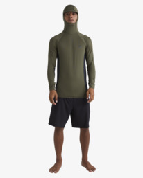 1 Strike Mission Hooded UPF 50 Long Sleeve Rashguard Brown ABYWR00199 Billabong