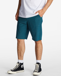 billabong, Crossfire Slub Submersible Shorts 21", REAL TEAL (bsd0) CROSSFIRE SLUB ABYWS00111