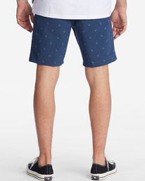4 Crossfire Mid Print Submersible Shorts 19" Blue ABYWS00113 Billabong