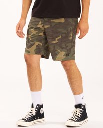 3 Crossfire Slub Camo Submersible Shorts 21" Green ABYWS00114 Billabong
