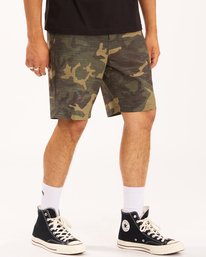 4 Crossfire Slub Camo Submersible Shorts 21" Green ABYWS00114 Billabong