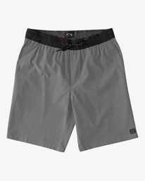 0 Crossfire Elastic Waist Submersible Shorts 18" Grey ABYWS00140 Billabong