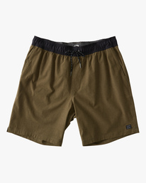 billabong, Crossfire Elastic Waist Submersible Shorts 18", MILITARY (mil) CROSSFIRE ELASTIC ABYWS00140