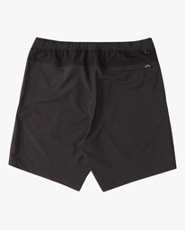 1 A/Div Surftrek Elastic Waist Shorts 17" Black ABYWS00155 Billabong