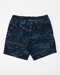 1 A/Div Surftrek Elastic Waist Shorts 17" Blue ABYWS00155 Billabong