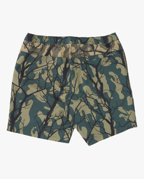 1 A/Div Surftrek Elastic Waist Shorts 17" Green ABYWS00155 Billabong