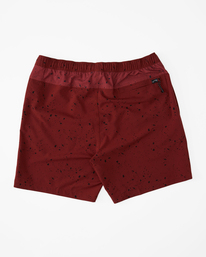 1 A/Div Surftrek Elastic Waist Shorts 17" Red ABYWS00155 Billabong