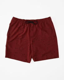 0 A/Div Surftrek Elastic Waist Shorts 17" Red ABYWS00155 Billabong