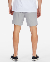 4 A/Div Surftrek Elastic Waist Shorts 17" Grey ABYWS00155 Billabong