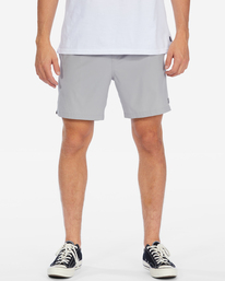 2 A/Div Surftrek Elastic Waist Shorts 17" Grey ABYWS00155 Billabong