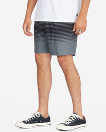 3 A/Div Surftrek Elastic Waist Shorts 17" Grey ABYWS00155 Billabong