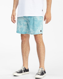 3 A/Div Surftrek Elastic Waist Shorts 17" White ABYWS00155 Billabong