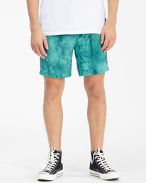 2 A/Div Surftrek Elastic Waist Shorts 17" Green ABYWS00155 Billabong