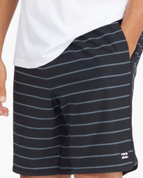 3 Crossfire Elastic '73 Submersible Shorts 18" Black ABYWS00178 Billabong