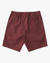 1 Layback Twill Elastic Waist Shorts 18" Red ABYWS00179 Billabong