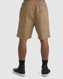 4 Layback Twill Elastic Waist Shorts 18" Brown ABYWS00179 Billabong