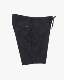 6 A/Div Surftrek Plus Organic Elastic Waist Shorts 19" Black ABYWS00185 Billabong