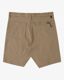 7 A/Div Surftrek Plus Elastic Waist Shorts 19" Brown ABYWS00185 Billabong