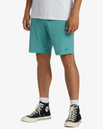 1 Crossfire Mid Submersible Shorts 19" Blue ABYWS00189 Billabong