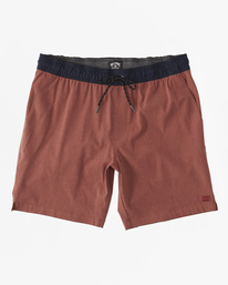 3 Crossfire Elastic Waist Submersible Shorts 18" Red ABYWS00190 Billabong