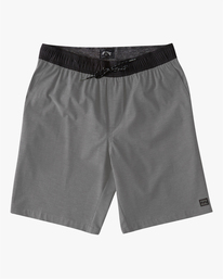4 Crossfire Elastic Waist Submersible Shorts 18" Grey ABYWS00190 Billabong
