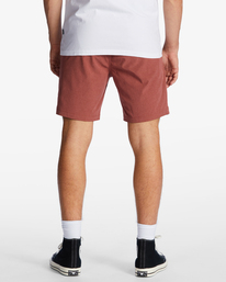 billabong, Crossfire Elastic Waist Submersible Shorts 18", DUSTY RED (dyr) CROSSFIRE ELASTIC ABYWS00190