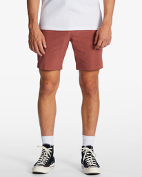 billabong, Crossfire Elastic Waist Submersible Shorts 18", DUSTY RED (dyr) CROSSFIRE ELASTIC ABYWS00190