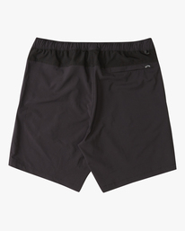 6 A/Div Surftrek Elastic Waist Shorts 17" Black ABYWS00196 Billabong
