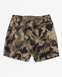4 A/Div Surftrek Elastic Waist Shorts 17" Green ABYWS00196 Billabong
