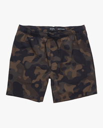 4 A/Div Surftrek Elastic Waist Shorts 17" Green ABYWS00196 Billabong