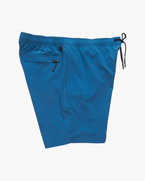 6 A/Div Surftrek Elastic Waist Shorts 17" Blue ABYWS00196 Billabong