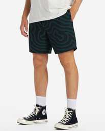 1 A/Div Surftrek Elastic Shorts 17" Green ABYWS00196 Billabong