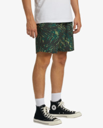 2 A/Div Surftrek Elastic Shorts 17" Green ABYWS00196 Billabong