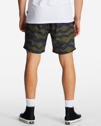 billabong, A/Div Surftrek Elastic Waist Shorts 17", OLIVE (olv) SURFTREK ELASTIC ABYWS00196