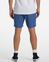 2 A/Div Surftrek Elastic Waist Shorts 17" Blue ABYWS00196 Billabong