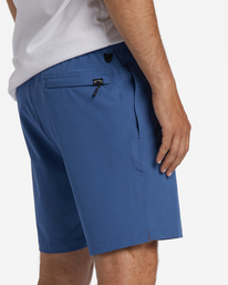 3 A/Div Surftrek Elastic Waist Shorts 17" Blue ABYWS00196 Billabong