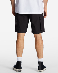 billabong, Surftrek Elastic Technical Cargo 19" Shorts, BLACK (blk) SURFTREK ELASTIC CARGO SHORT ABYWS00198