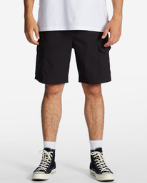 billabong, Surftrek Elastic Technical Cargo 19" Shorts, BLACK (blk) SURFTREK ELASTIC CARGO SHORT ABYWS00198