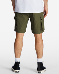 billabong, Surftrek Elastic Technical Cargo 19" Shorts, MILITARY (mil) SURFTREK ELASTIC CARGO SHORT ABYWS00198